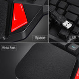 K108 Wired 3 Colors LED Backlit 38 Keys Gamer Keypad illuminated Left Single Hand Gaming Keyboard for PC Laptop High Quality - one46.com.au