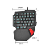 K108 Wired 3 Colors LED Backlit 38 Keys Gamer Keypad illuminated Left Single Hand Gaming Keyboard for PC Laptop High Quality - one46.com.au