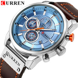 Top Brand Luxury Fashion Leather Strap Quartz Men Watches Chronograph Casual Date Business Male Wristwatches Clock Montre Homme - one46.com.au