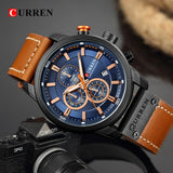 Top Brand Luxury Fashion Leather Strap Quartz Men Watches Chronograph Casual Date Business Male Wristwatches Clock Montre Homme - one46.com.au