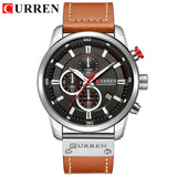 Top Brand Luxury Fashion Leather Strap Quartz Men Watches Chronograph Casual Date Business Male Wristwatches Clock Montre Homme - one46.com.au