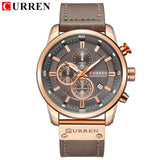 Top Brand Luxury Fashion Leather Strap Quartz Men Watches Chronograph Casual Date Business Male Wristwatches Clock Montre Homme - one46.com.au