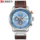 Top Brand Luxury Fashion Leather Strap Quartz Men Watches Chronograph Casual Date Business Male Wristwatches Clock Montre Homme - one46.com.au