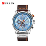 Top Brand Luxury Fashion Leather Strap Quartz Men Watches Chronograph Casual Date Business Male Wristwatches Clock Montre Homme - one46.com.au