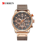 Top Brand Luxury Fashion Leather Strap Quartz Men Watches Chronograph Casual Date Business Male Wristwatches Clock Montre Homme - one46.com.au