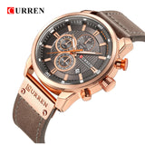 Top Brand Luxury Fashion Leather Strap Quartz Men Watches Chronograph Casual Date Business Male Wristwatches Clock Montre Homme - one46.com.au