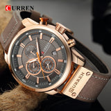 Top Brand Luxury Fashion Leather Strap Quartz Men Watches Chronograph Casual Date Business Male Wristwatches Clock Montre Homme - one46.com.au