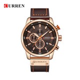 Top Brand Luxury Fashion Leather Strap Quartz Men Watches Chronograph Casual Date Business Male Wristwatches Clock Montre Homme - one46.com.au