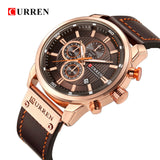 Top Brand Luxury Fashion Leather Strap Quartz Men Watches Chronograph Casual Date Business Male Wristwatches Clock Montre Homme - one46.com.au