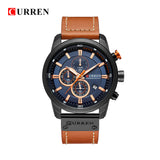 Top Brand Luxury Fashion Leather Strap Quartz Men Watches Chronograph Casual Date Business Male Wristwatches Clock Montre Homme - one46.com.au