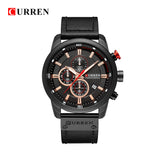 Top Brand Luxury Fashion Leather Strap Quartz Men Watches Chronograph Casual Date Business Male Wristwatches Clock Montre Homme - one46.com.au