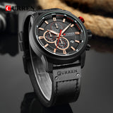 Top Brand Luxury Fashion Leather Strap Quartz Men Watches Chronograph Casual Date Business Male Wristwatches Clock Montre Homme - one46.com.au