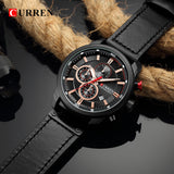 Top Brand Luxury Fashion Leather Strap Quartz Men Watches Chronograph Casual Date Business Male Wristwatches Clock Montre Homme - one46.com.au