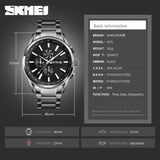 SKMEI Men's Luxury Brand Chronograph Mens Sports Watches	 Waterproof Stainless Steel Quartz  Watch Relogio Masculino 9175 - one46.com.au