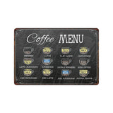 [ Mike86 ] Coffee Menu Cake Food Metal Sign Home Store Farm Decor Vinage shabby chic  Wall Poster Art 20*30 CM FG-260 - one46.com.au