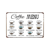 [ Mike86 ] Coffee Menu Cake Food Metal Sign Home Store Farm Decor Vinage shabby chic  Wall Poster Art 20*30 CM FG-260 - one46.com.au