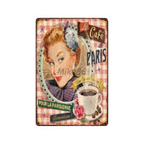[ Mike86 ] Coffee Menu Cake Food Metal Sign Home Store Farm Decor Vinage shabby chic  Wall Poster Art 20*30 CM FG-260 - one46.com.au