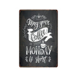 [ Mike86 ] Coffee Menu Cake Food Metal Sign Home Store Farm Decor Vinage shabby chic  Wall Poster Art 20*30 CM FG-260 - one46.com.au