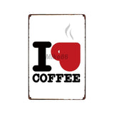 [ Mike86 ] Coffee Menu Cake Food Metal Sign Home Store Farm Decor Vinage shabby chic  Wall Poster Art 20*30 CM FG-260 - one46.com.au