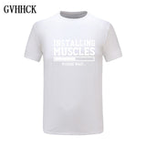 Brand gyms clothing fitness t shirt men fashion extend hip hop summer short sleeve t-shirt cotton bodybuilding muscle tshirt man - one46.com.au