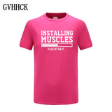 Brand gyms clothing fitness t shirt men fashion extend hip hop summer short sleeve t-shirt cotton bodybuilding muscle tshirt man - one46.com.au