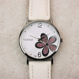 YAZOLE Women Bracelet Watch Leather Crystal Wrist Watch Women Dress Ladies Quartz Watches relogio feminino Dropshiping #D - one46.com.au