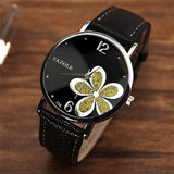 YAZOLE Women Bracelet Watch Leather Crystal Wrist Watch Women Dress Ladies Quartz Watches relogio feminino Dropshiping #D - one46.com.au