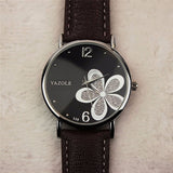 YAZOLE Women Bracelet Watch Leather Crystal Wrist Watch Women Dress Ladies Quartz Watches relogio feminino Dropshiping #D - one46.com.au