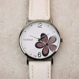 YAZOLE Women Bracelet Watch Leather Crystal Wrist Watch Women Dress Ladies Quartz Watches relogio feminino Dropshiping #D - one46.com.au