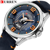 Mens Watches Top Brand CURREN Leather Wristwatch Analog Army Military Quartz Time Man Waterproof Clock Fashion Relojes Hombre - one46.com.au