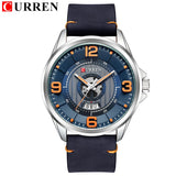 Mens Watches Top Brand CURREN Leather Wristwatch Analog Army Military Quartz Time Man Waterproof Clock Fashion Relojes Hombre - one46.com.au