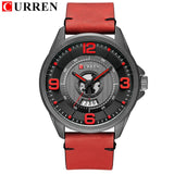 Mens Watches Top Brand CURREN Leather Wristwatch Analog Army Military Quartz Time Man Waterproof Clock Fashion Relojes Hombre - one46.com.au