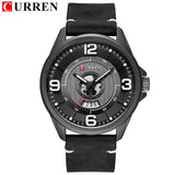 Mens Watches Top Brand CURREN Leather Wristwatch Analog Army Military Quartz Time Man Waterproof Clock Fashion Relojes Hombre - one46.com.au