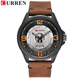 Mens Watches Top Brand CURREN Leather Wristwatch Analog Army Military Quartz Time Man Waterproof Clock Fashion Relojes Hombre - one46.com.au