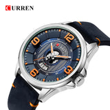 Mens Watches Top Brand CURREN Leather Wristwatch Analog Army Military Quartz Time Man Waterproof Clock Fashion Relojes Hombre - one46.com.au