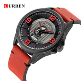 Mens Watches Top Brand CURREN Leather Wristwatch Analog Army Military Quartz Time Man Waterproof Clock Fashion Relojes Hombre - one46.com.au