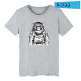 LUCKYFRIDAYF Space Orangutan Tee Shirts Short Sleeve Summer Streetwear Casual Tshirts Cotton Men King Kong 4XL Funny T Shirts - one46.com.au
