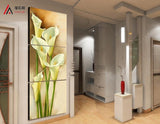3 pieces art painting canvas print corridor effect calla picture print vertical wall forms for living room photo Free shipping - one46.com.au