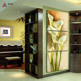 3 pieces art painting canvas print corridor effect calla picture print vertical wall forms for living room photo Free shipping - one46.com.au