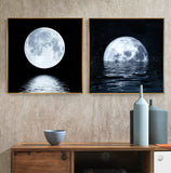 Space Astronaut Planet Canvas Painting Moon Eclipse Posters And Print Modern Wall Art Picture For Living Room Studio Aisle Decor - one46.com.au