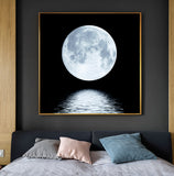 Space Astronaut Planet Canvas Painting Moon Eclipse Posters And Print Modern Wall Art Picture For Living Room Studio Aisle Decor - one46.com.au