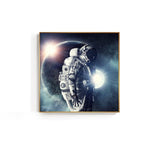 Space Astronaut Planet Canvas Painting Moon Eclipse Posters And Print Modern Wall Art Picture For Living Room Studio Aisle Decor - one46.com.au