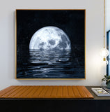 Space Astronaut Planet Canvas Painting Moon Eclipse Posters And Print Modern Wall Art Picture For Living Room Studio Aisle Decor - one46.com.au