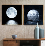 Space Astronaut Planet Canvas Painting Moon Eclipse Posters And Print Modern Wall Art Picture For Living Room Studio Aisle Decor - one46.com.au