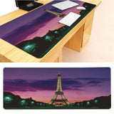 MaiYaCa Non Slip PC Eiffel Tower At Night Paris France Keyboard Gaming MousePads Size for 30x90cm 40x90cm Rubber  Mousemats - one46.com.au