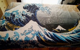 Japan Kanagawa Waves Printed Hanging Tapestry Whale Arowana Wall Hanging Tapestries Boho Bedspread Yoga Mat Blanket 200*148cm - one46.com.au