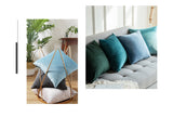 Decorative Velvet Throw Pillow Cover Soft Comfortable Pillow Cover Soild Square Cushion Case for Sofa Bedroom Car - one46.com.au