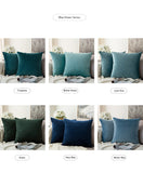 Decorative Velvet Throw Pillow Cover Soft Comfortable Pillow Cover Soild Square Cushion Case for Sofa Bedroom Car - one46.com.au