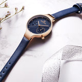 NAVIFORCE Women Fashion Blue Quartz Watch Lady Leather Watchband High Quality Casual Waterproof Wristwatch Gift for Wife 2019 - one46.com.au
