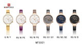 NAVIFORCE Women Fashion Blue Quartz Watch Lady Leather Watchband High Quality Casual Waterproof Wristwatch Gift for Wife 2019 - one46.com.au